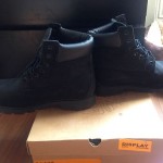 Timberland 6 Inch Boots Black Suede Sz 8 Pre Owned
