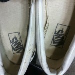 Vtg vans made in usa black white checks checkers mens slip on skate shoe size 10