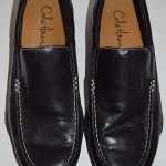 mt Cole Haan Mens Leather Slip On Loafers Shoes Black 9.5 M