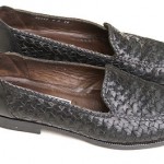 Men’s Cole Haan Bragano Woven Leather Loafers 9 M- Black