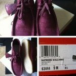 Supreme Clarks Wallabee Sz 9 Burgundy
