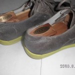 MENS SHOES COLE HAAN GRAY LEATHER YELLOW WINGTIP NIKE AIR JASPER SIZE 9 1/2 D