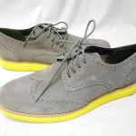 NEW Cole Haan Mens Gray Lunargrand Leather Wingtip Oxford Shoes Size 11 M