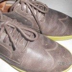 MENS SHOES COLE HAAN GRAY LEATHER YELLOW WINGTIP NIKE AIR JASPER SIZE 9 1/2 D