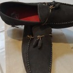 Diesel Men’s Fashion Loafers Grahl Anthracite Leather Boat Shoes sz 10.5 $160.00