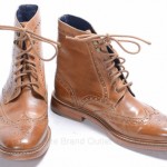 COLE HAAN HARRISON C10965 NIKE AIR 8 M brown leather ANKLE BOOT WINGTIP shoe