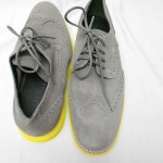NEW Cole Haan Mens Gray Lunargrand Leather Wingtip Oxford Shoes Size 11 M