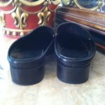 SHARP MENS CASUAL COLE HAAN BLACK LEATHER SLIDES SIZE 7.5 M