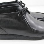 Men’s Clarks ‘Wallabees’ Black Leather Lace Up Casual Shoes Boots Sz 9 M