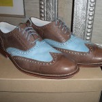 SALE! Cole Haan Mens US10 Air Colton Casual/Dress Wingtip Oxford Brown/Blue Nike