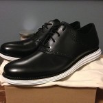 Cole Haan Lunargrand Saddle Fragment Design Black/White Sz. 12
