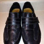 COLE HAAN NIKE AIR BLACK LEATHER SLIP-ON VELCRO DRIVING LOAFERS G SERIES 10.5 M