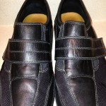 COLE HAAN NIKE AIR BLACK LEATHER SLIP-ON VELCRO DRIVING LOAFERS G SERIES 10.5 M