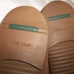 Cole Haan Mens 12 M Premium Two Tone Brown Leather Loafer w/ Scallops