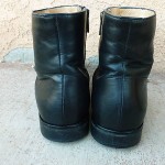 Hugo Boss Ankle Boots Black Leather Side Zipper Mens Size 8 US / 41.5 EU