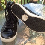 Diesel Black Patent Leather High Tops Shoes Sports Athletic 12 M