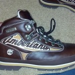 Timberland Euro Hiker Leather Boots Mens Size 13M Brown on Brown Caramel Logo