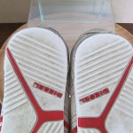 Mens sz 10 M white leather beige suede Diesel athletic tennis shoes
