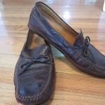 COLE HAAN ALLIGATOR DARK BROWN DRIVERS MOCS 11