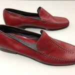 Cole Haan Women Dress Shoes Size 10B Burgundy Leather Slip On Loafers
