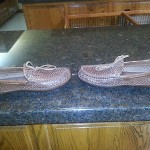 Cole Haan Woven Brown Leather Moccasins Loafers Shoes size 11D