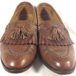 COLE HAAN Mens Brown LEATHER Kiltie Tassle Tassel Slip On Loafer Shoes SIZE 10 B