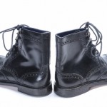 COLE HAAN HARRISON C10755 NIKE AIR 11 black leather ANKLE BOOT WING TIP shoe
