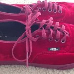 Vans Velvet Red Low Sneakers Size 8 Women