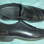 Cole Haan Black Leather Slip-On Mens Nike Air Shoes (12 M) EUC