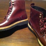 NEW Cole Haan Harrison Wedge Leather Lace Up Boots Mens 8.8 M Burgundy $378