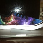 Galaxy Custom Painted Drawn Size 9 Shoes Air Speeds Vans Nike