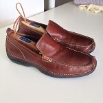 Mens Casual Cole Haan Nike Air Brown Leather Loafers Shoes Size 9M
