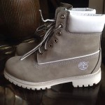 Timberland 6 Inch Grey And White Men Boots
