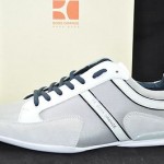 BOSS Hugo Boss “Seattor” Grey Men’s Lace-Up Casual Sneaker Size 12 M EU 45 UK 11