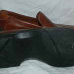 mens sz 9 1/2M COLE HAAN LEATHER SHOES Nike Air slip on Brown LN Penny Loafer