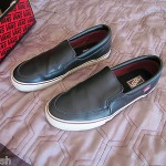 VANS leather black / turtledove Birch Vulc mens skate shoe 10 $55