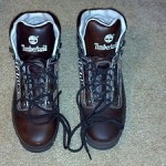 Timberland Euro Hiker Leather Boots Mens Size 13M Brown on Brown Caramel Logo