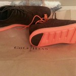 Brand New – C11097 Cole Haan Lunar Grand Wing Tip- Dark Brown Suede / Orange