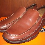 Mens Dark Brown Leather Slip On Loafer Shoes By Nike Air Cole Haan In Size 8.5
