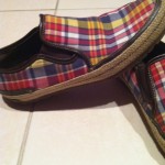 Cole Haan Nike Air Mens Plaid Canvas And Brown Leathwr Loafers Size  8D