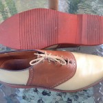 Vtg Cole Haan British Tan & Light Tan Oxford Tie Shoes Bucks Sz 12 D USA Minty