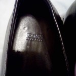 Hugo Boss Loafers Sz 10 Chesterfield Mocassins Black Leather Excellent Condition