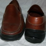 mens sz 9 1/2M COLE HAAN LEATHER SHOES Nike Air slip on Brown LN Penny Loafer