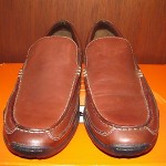 Mens Dark Brown Leather Slip On Loafer Shoes By Nike Air Cole Haan In Size 8.5