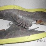 MENS SHOES COLE HAAN GRAY LEATHER YELLOW WINGTIP NIKE AIR JASPER SIZE 9 1/2 D