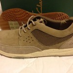 Mens Clarks Casual Shoes Taupe Size 13 Medium Cayuga Nubuck Leather