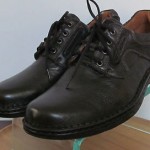 Mens sz 10W black leather Unstructured by Clarks lace tie oxford casual shoes