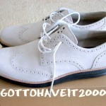 Cole Haan with Nike Technology Lunar Grand Wing-Tip, Ivory / Black  sz.13   L@@K