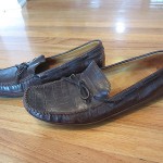 COLE HAAN ALLIGATOR DARK BROWN DRIVERS MOCS 11