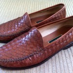 Men’s Cole Haan Weave Brown Slip On 11 M Dress Casual Slip On